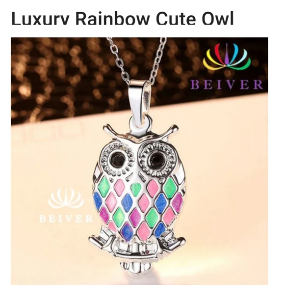RAINBOW OWL NECKLACE - Picture 2 of 12